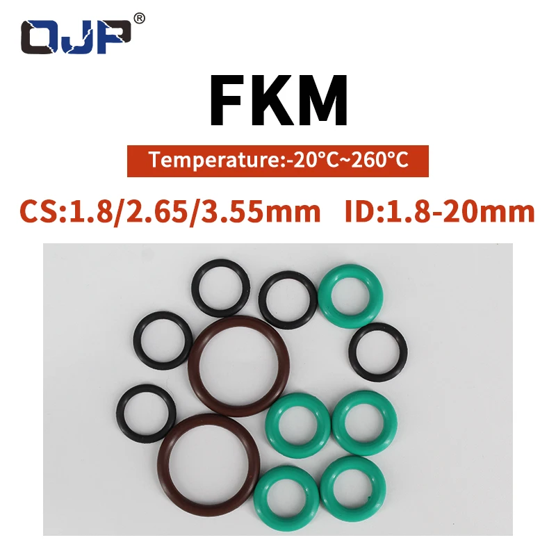 Уплотнительное кольцо FKM уплотнительное толщина CS1.8/2 65/3 55 мм ID1.8-20 FPM устойчивое к