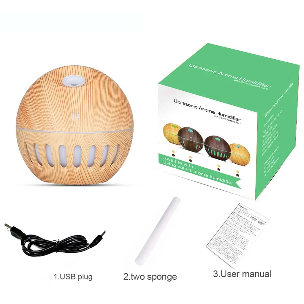 Usb Aroma Diffuser Ultrasonic Cool Mist Humidifier Air Purifier 7 Color Change Led Light For Office Home 130ml Humidifier#g4 |