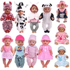 Кукольная одежда Пижама Единорог Fit 18 дюймов для девочек на осень и весну 43 см для ухода за ребенком для мам, новая детская кукла-младенец Zaps нашего поколения Рождество девушки игрушка сделай сам