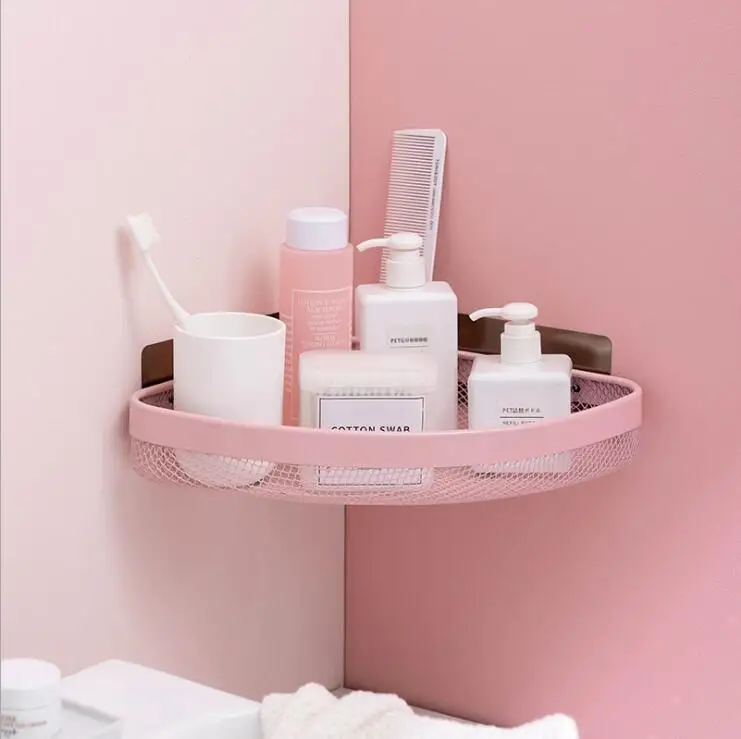 Угловая полка для ванной комнаты без перфорации популярный угловой стеллаж