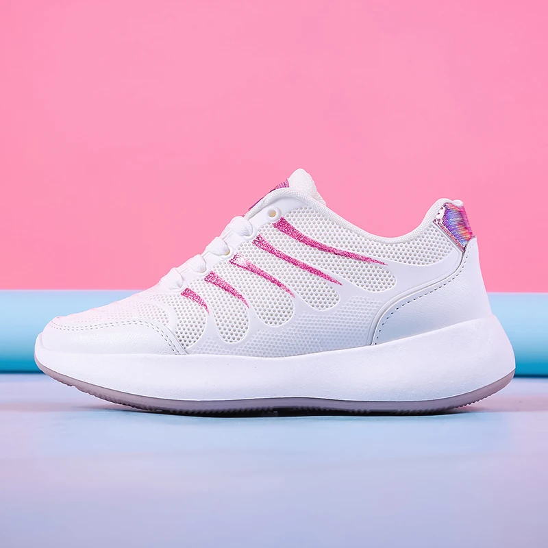 Дышащие женские кроссовки сетчатые Вулканизированная подошва Мокасины