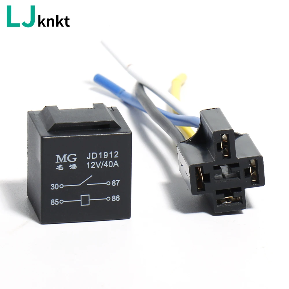 

Waterproof car relay 12V 40A JD1912 integrated wired with socket universal 1NO NC