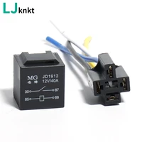 waterproof car relay 12v 40a jd1912 integrated wired with socket universal 1no nc