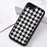 houndstooth phone case for iphone 12 mini 11 pro xs max x xr 6 6s 7 8 plus se2020 high quality pc tpu silicone cover
