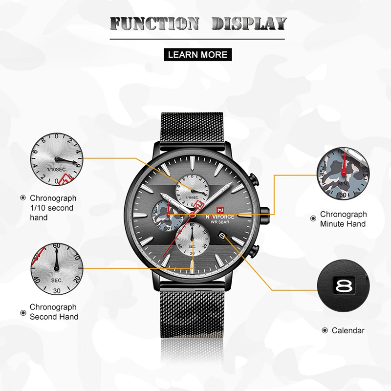 Топ люксовый бренд NAVIFORCE Мужские часы Модные Спортивные кварцевые мужские s часы водонепроницаемые армейские военные наручные часы Relogio Masculino