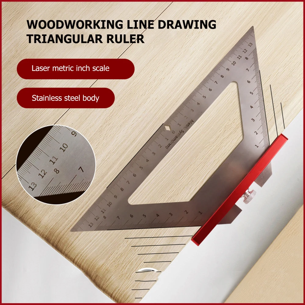 

Треугольная линейка 140 мм, угломер для измерения скорости, транспортир, измерительные инструменты, алюминиевый сплав, деревообрабатывающие...
