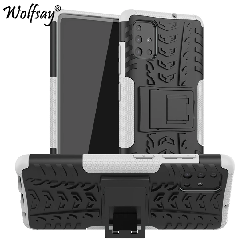 

Wolfsay Cases For Samsung Galaxy A51 Case Rubber Hard Defender Armor Cover For Samsung Galaxy A51 Cover Samsung A51 Case 6.5"