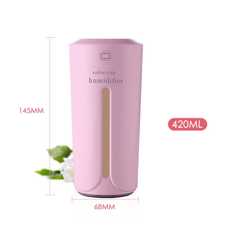 Новый 230 мл мини ультразвуковой увлажнитель воздуха с светодиодный светильник