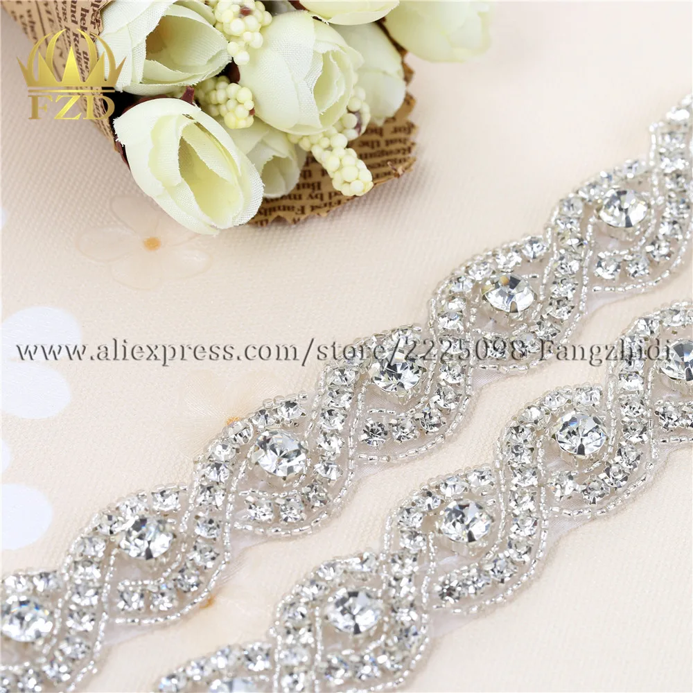 (10 ярдов) оптовая продажа 1 ярд украшение из бисера и кристаллов Свадебный ремень