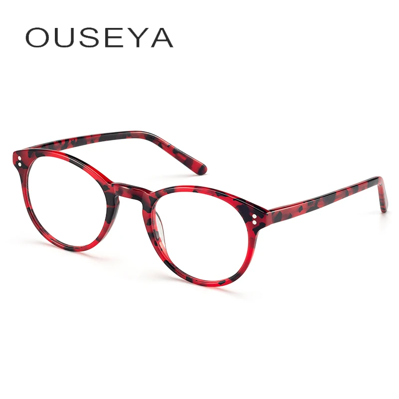 Ацетатная оправа для детских очков круглые прозрачные Модные оптические очки