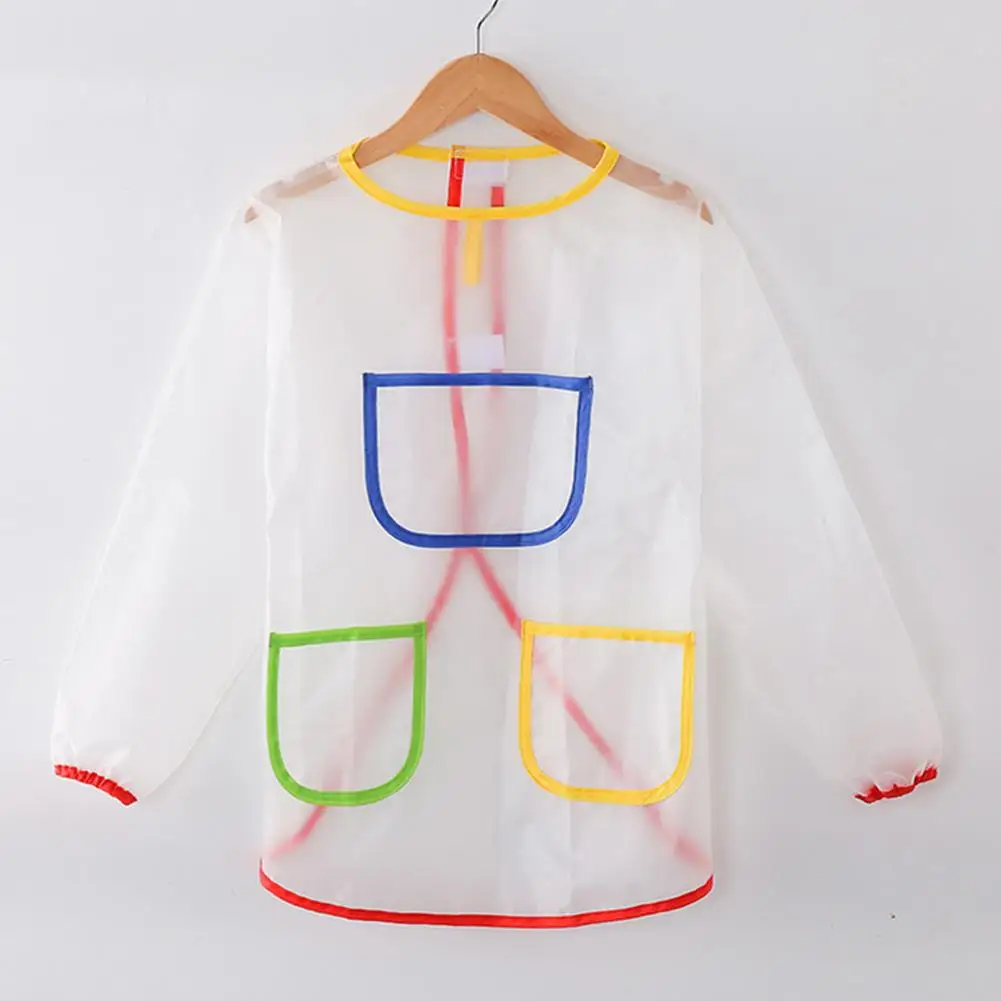 

Cute Waterproof Long-sleeved Children Kids Smock Apron Art Aprons Painting Apron For Painting Education Interesting M/L