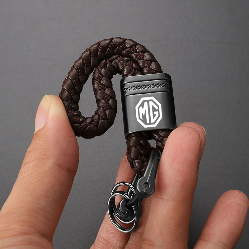 

Car Gun Color Keychain Leather Alloy Quality With Logo Keychains for Men Anti-static For Mg zs gs 5 Gundam Pieces tf gt 6