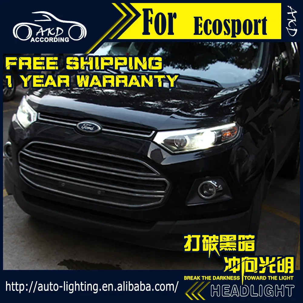 АКД стайлинга автомобилей фара для Ford Ecosport светодиодный фар 2014 2016 EcoSport DRL H7 D2H Hid