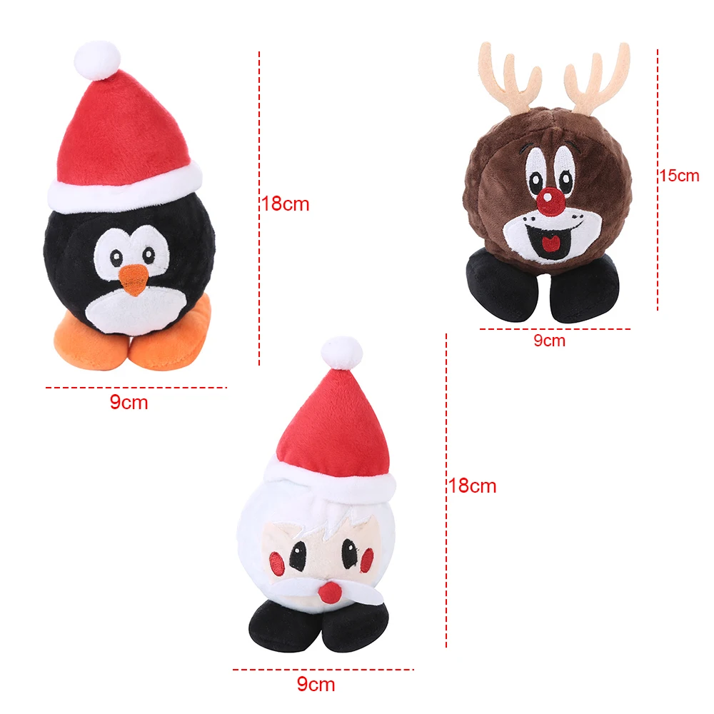 Plush Pets Dog Toy New Year Series Set Cute Dolls Bite Funny Pet Chewing Toys For Pupy Cat Washable Play Supplies | Дом и сад