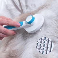 pet dog brush for long hair self clean cat brush with granule massages cat comb removes tangled hair durable cat grooming