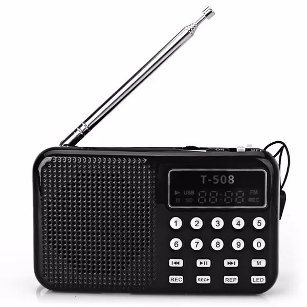 Fm-радио Micro SD/TF USB диск mp3 радио ЖК-дисплей интернет-радио с динамиком T508R горячая