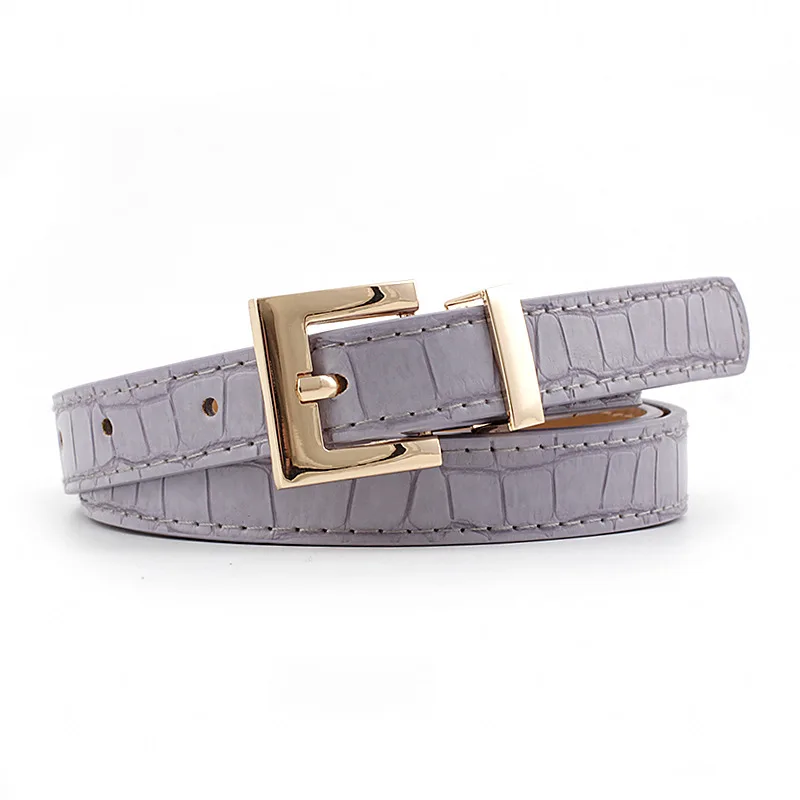

New Women PU Leather Belts Pin Buckle Stripe Printing Waist Belt Designer Ladies Trouser Dress Jeans Wild Decorative Waistband
