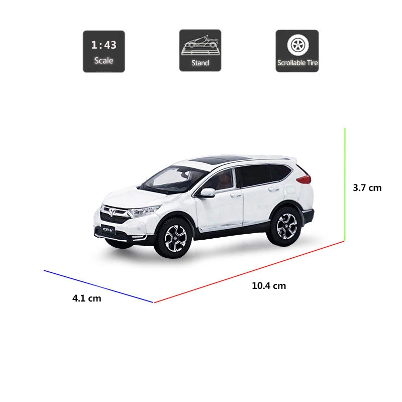 HOMMAT Simulation 1/43 2018 Honda CR V внедорожная CRV модель автомобиля сплав 1:43 литья под