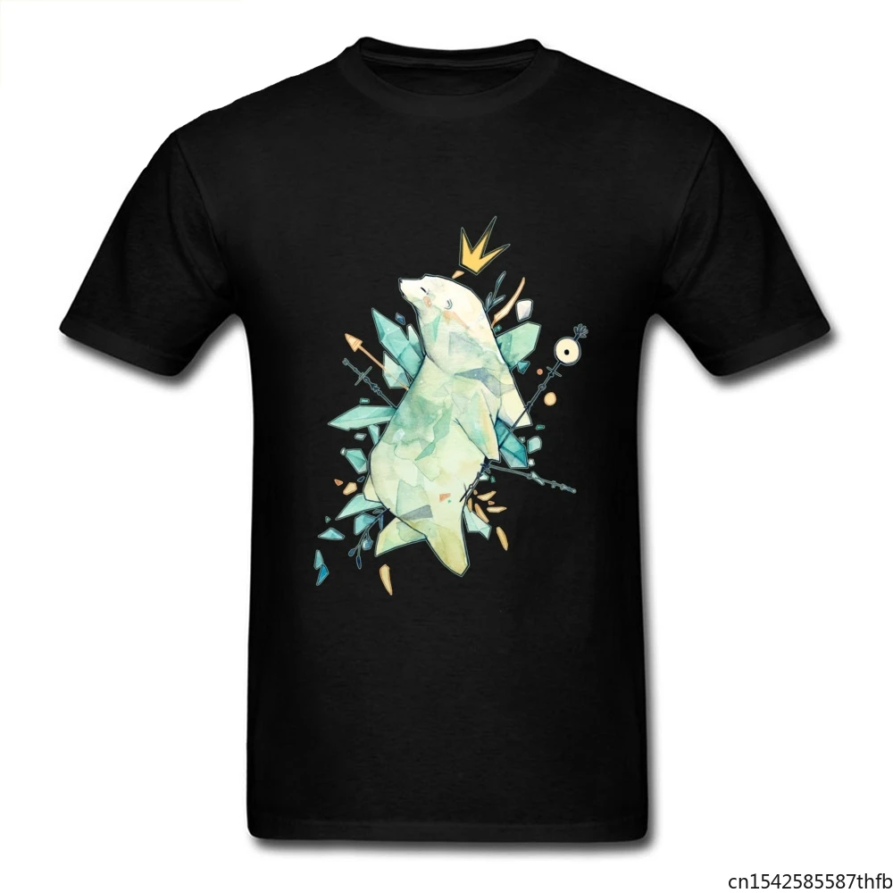 

Clothes Men Summer T-shirt Tee Shirts Art Design T Shirt Father Day Gift Oversized Polar Bear King Print Sweatshirts Blue