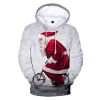 2021 stylish unisex men women santa claus s 4xl christmas novelty ugly christmas snowman 3d sweater hooded sweater warm sweater