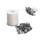 Фитиль для свечей, 1 рулон, с металлическим фитилем для свечей, 100 шт., набор инструментов для самостоятельного изготовления свечей из соевого парафина