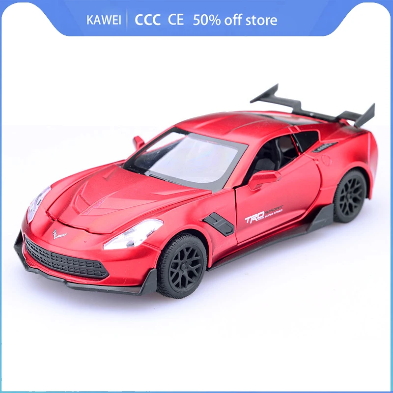 

1:32 игрушечный автомобиль Chevrolet Corvette, супермашина, модель автомобиля, литые модели автомобилей из металлического сплава, миниатюрные масшта...