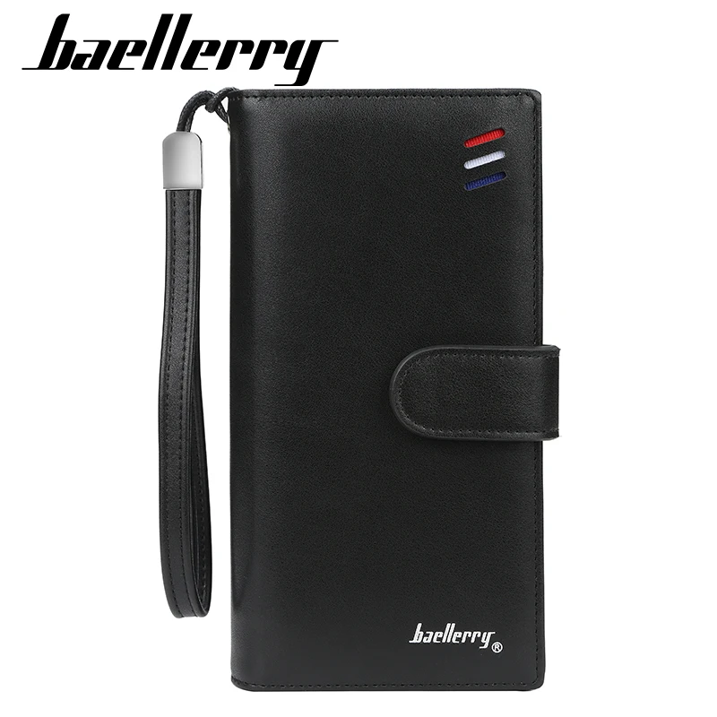 Мужские кошельки baellerry длинный стиль высококачественный держатель для карт мужской кошелек на молнии большой емкости брендовый Кошелек из искусственной кожи для мужчин