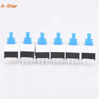 20pcslot wholesale electronic 77mm 6pin push tactile power micro switch self lock onoff button latching switch