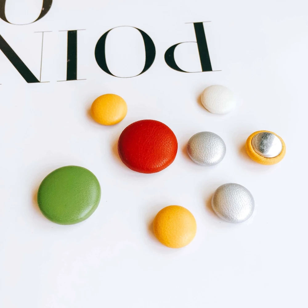 10 шт. кожаные зажимы для сережек пуговица Камея|Ювелирная фурнитура и компоненты|