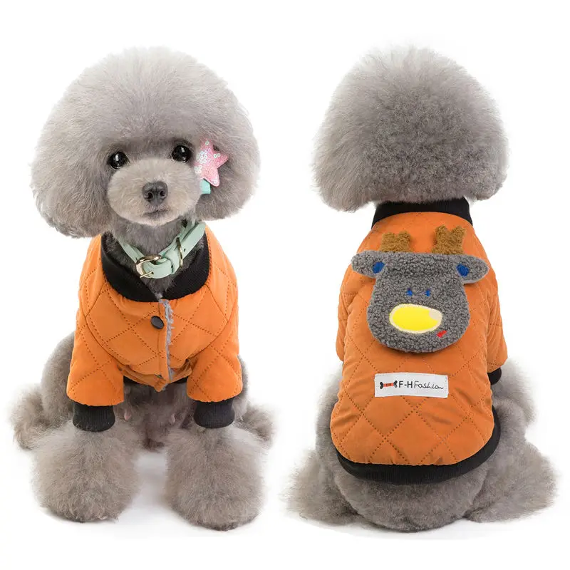 

[2021 Hot Sale ]Dog winter coat Teddy Bichon small dog puppies milk dog pet autumn warm quilted jacket autumn and winter clothes