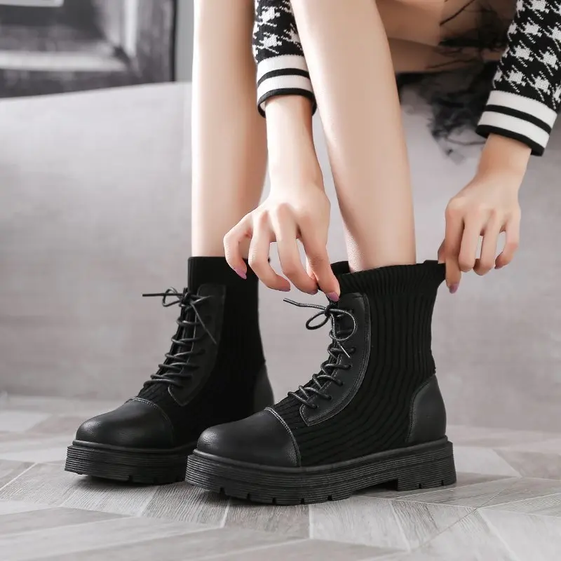2020 NEW Boots Female women shoes Short plush Ankle boots Autumn winter Leather Thick With Short Boots Motorcycle Martin shoes 2020 NEW Boots Female women shoes Short plush Ankle boots Autumn winter Leather Thick With Short Boots Motorcycle Martin shoes