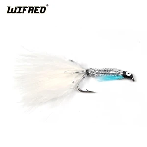 Wifreo, 6 шт. Размер  4, белыйсеребристый стример, приманка для рыбной ловли