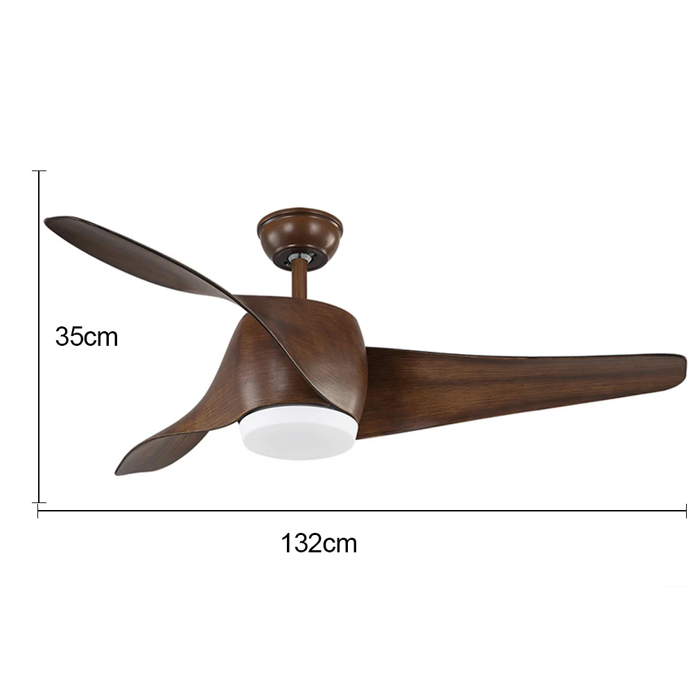 

DC 110V 220V 52 inch Retro Ceiling fan Fans With Lights Remote Control frequence Bedroom decor Light ventilator Lamp Vintage led