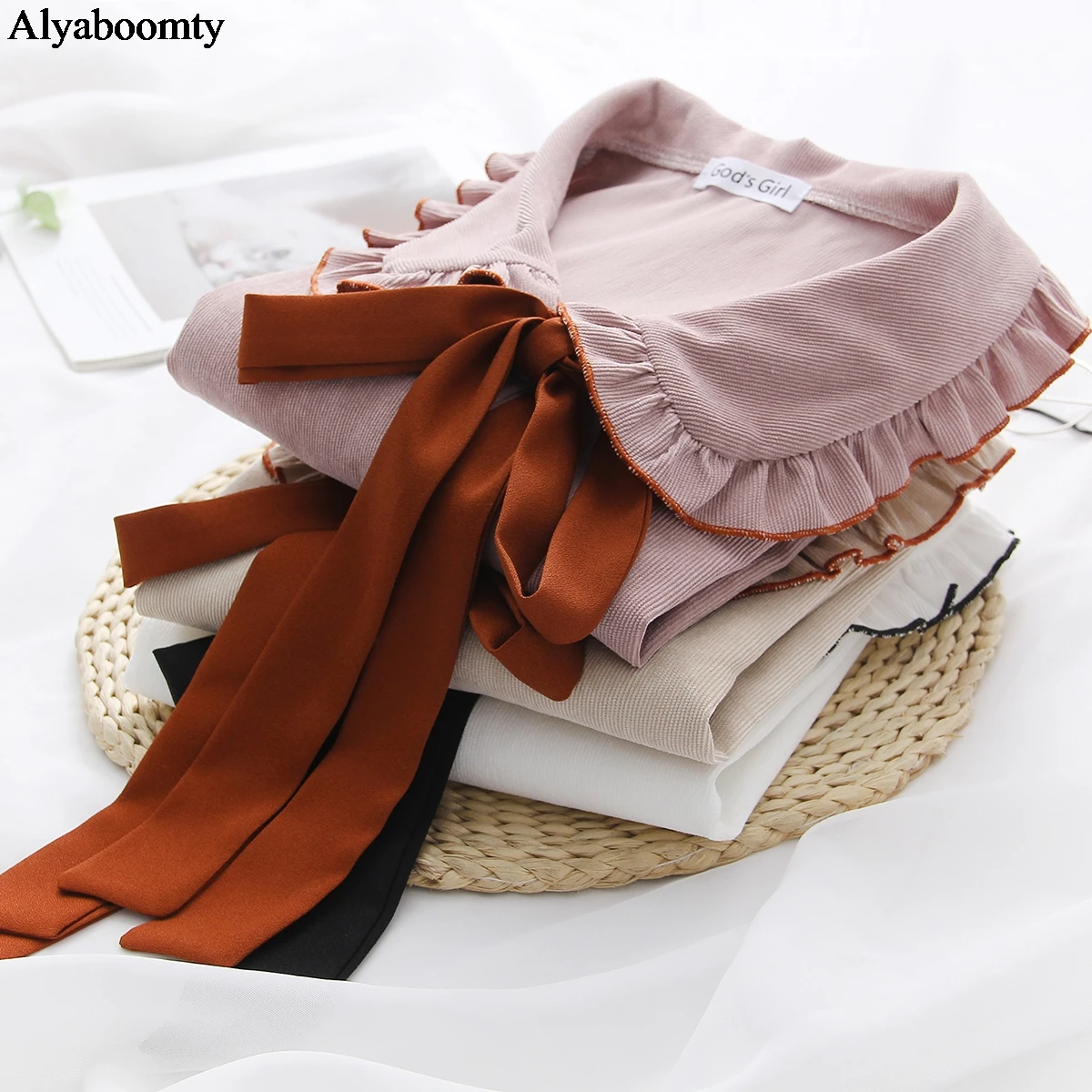 Рубашка женская Вельветовая с воротником Питер Пэн на осень/весну|Рубашки| |