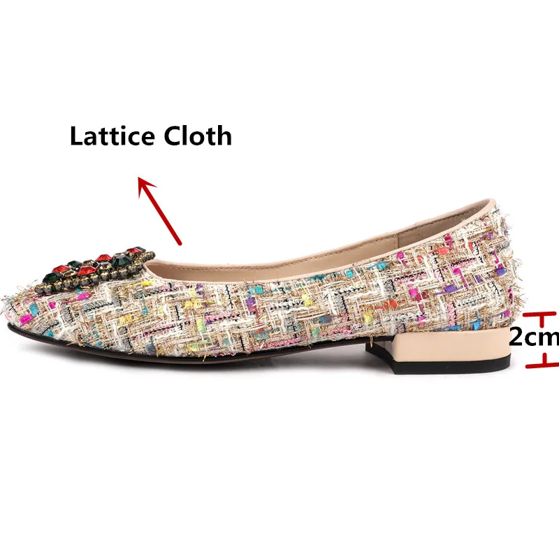 Женские лоферы со стразами FEDONAS элегантные туфли-лодочки на квадратном каблуке с