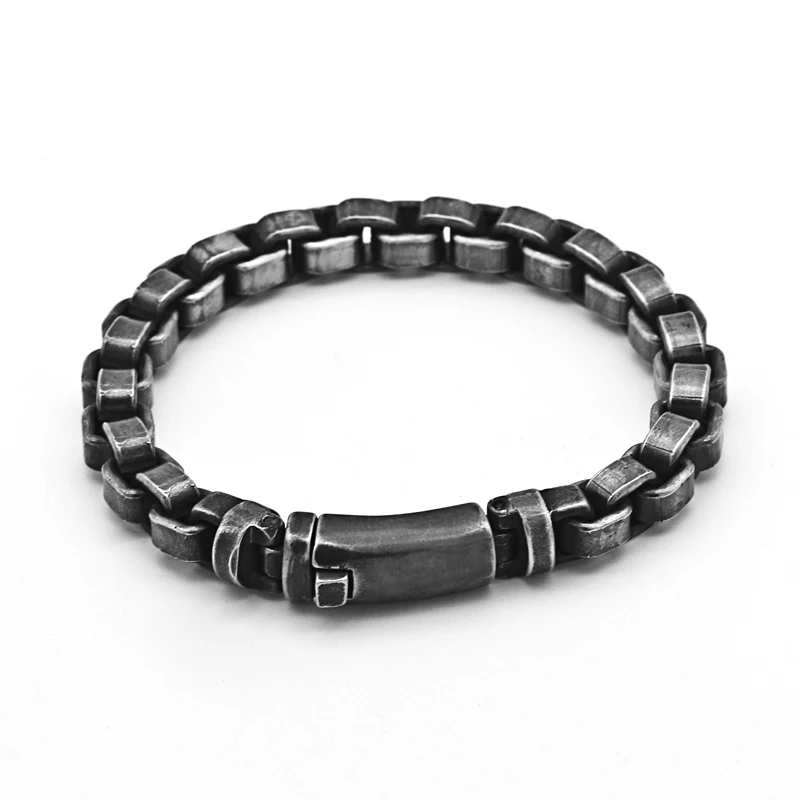 Мужской браслет из титана и стали в стиле ретро с паровозиком простые трендовые