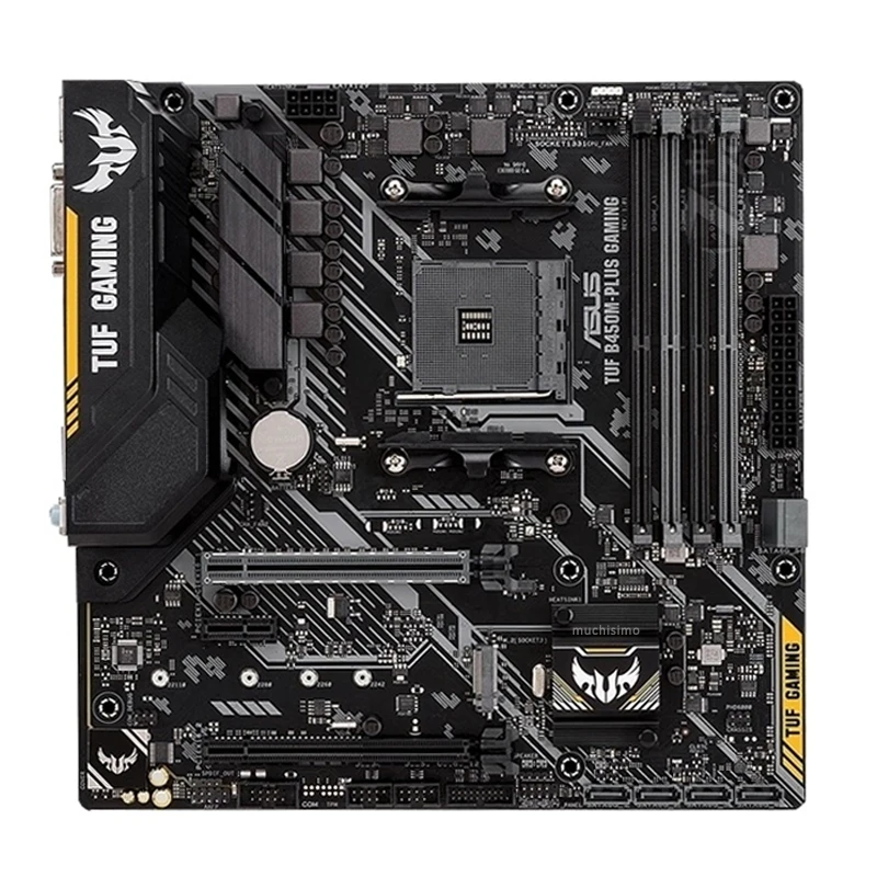 Asus TUF B450M-PLUS GAMING With AMD Ryzen 7 3800X Gaming Motherboard Combo Ryzen Kit 3800X CPU AMD B450 Gaming Placa-mãe Kit AM4