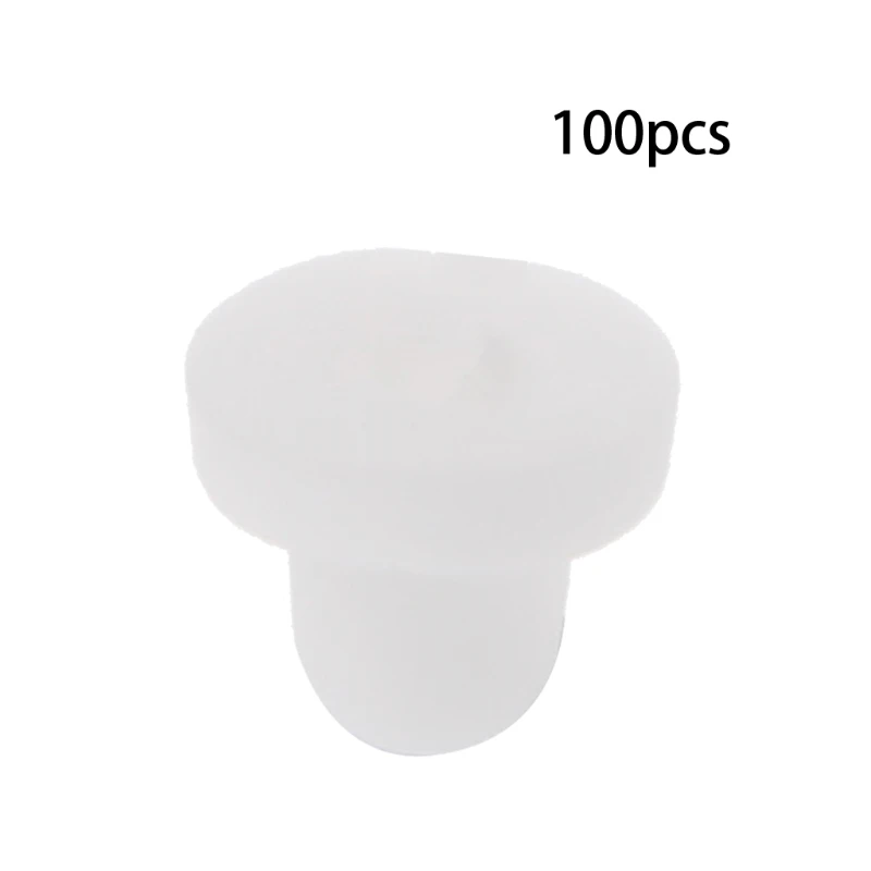 

100PCS Anti-Pain Earring Back Pads Silicone Cushion for Clip on Earrings White