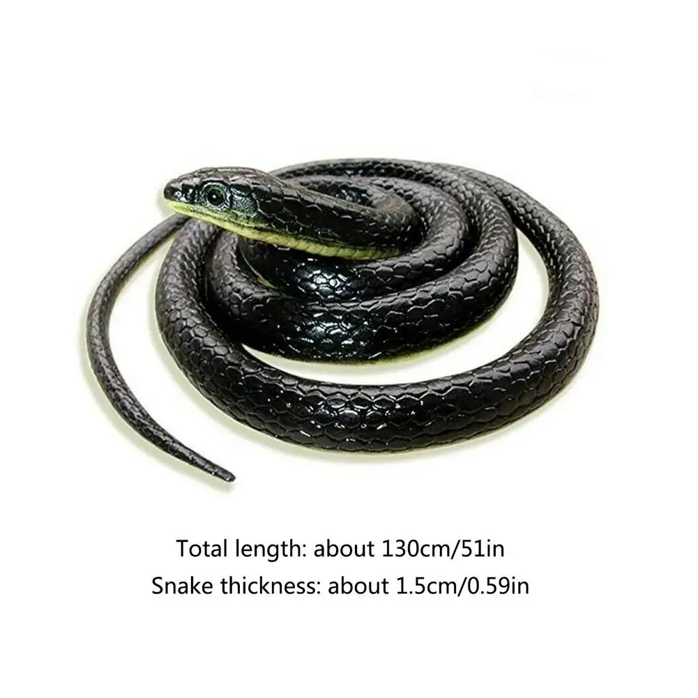 130cm Simulation Rubber Soft Snake Prank Joke Funny Toy Garden Props Antistress Horror Fake Kid's Gift Dropshipping - купить по
