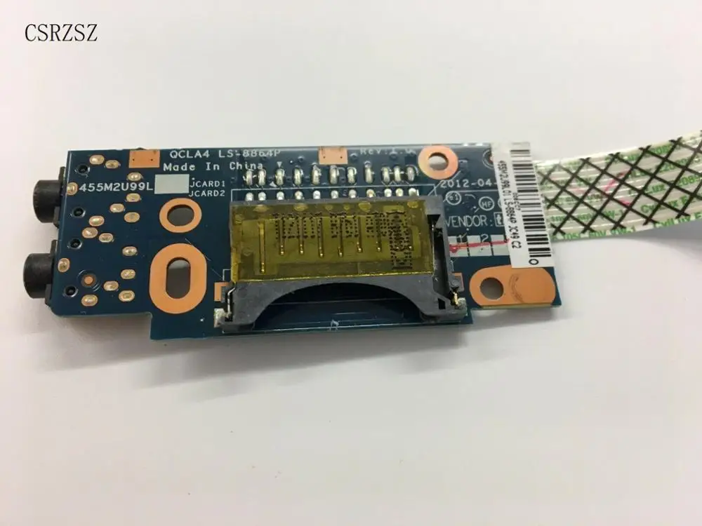 Оригинальный Для Samsung NP350V5C NP355V5C NP350V5X плата для чтения SD аудиоразъем с кабелем QCLA4