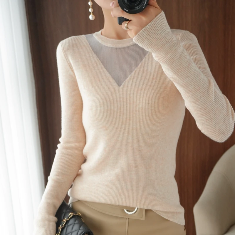 

Весенне-осенняя женская обувь, женский свитер, пуловер, модный свитер с О-образным вырезом 100% шерстяной джемпер Топы Pull Femme Мягкая трикотажн...