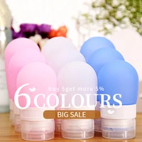 1pc 38ml 60ml 80ml travel empty silicone portable silicone refillable bottle for lotion shampoo cosmetic squeeze containers