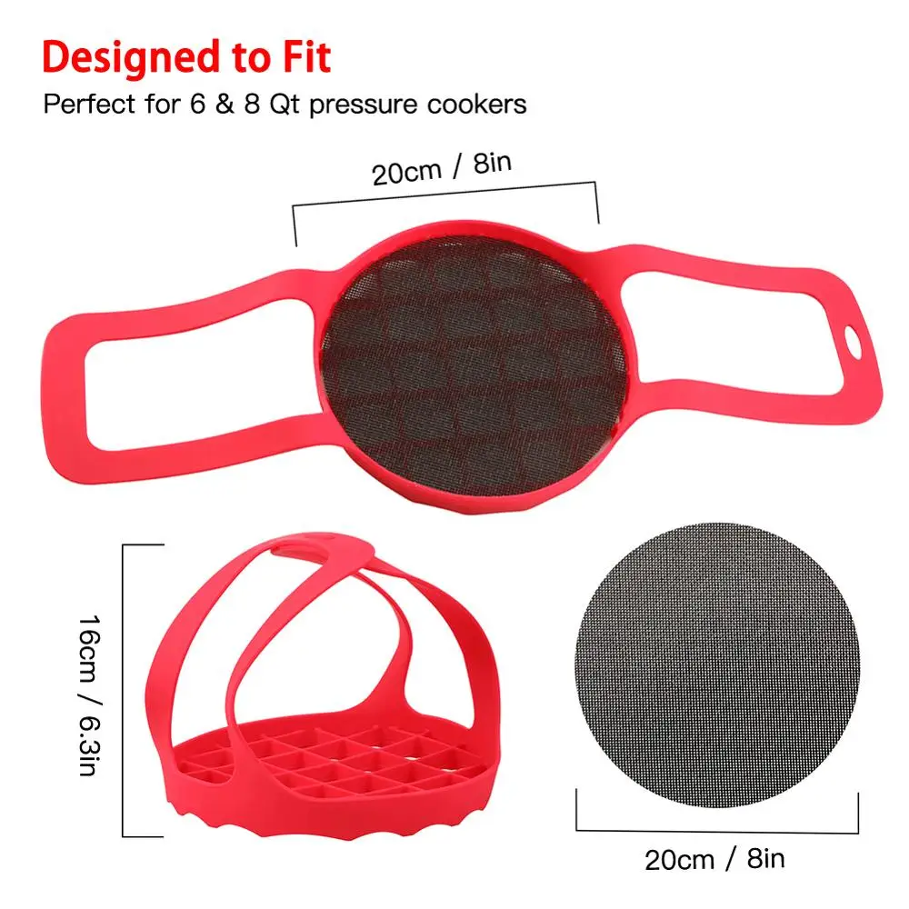 

Pressure Cooker Sling Silicone Bakeware Lifter Accessories Cookers Kitchen Anti-slip Drain Pad Heat Insulated Mat Egg Rack