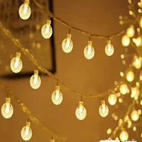 1 5m 3m 6m 10m usb power fairy garland led crystal ball string lights waterproof for christmas wedding home indoor decoration