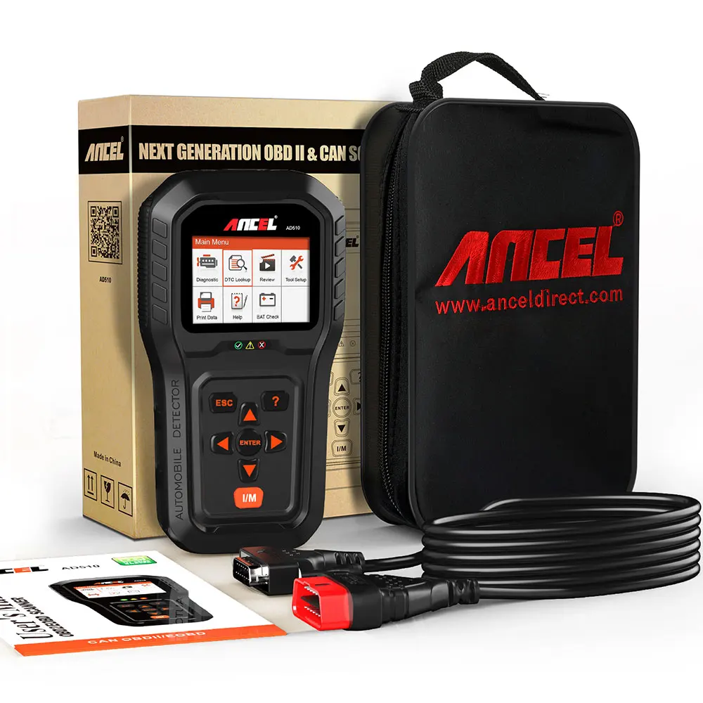 Ancel AD510 Pro Obd2 диагностический сканер полный Функция считыватель кода двигателя