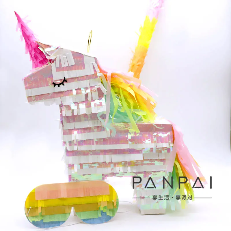 Красочные Кисточкой Единорог Pinata детские дети милый День рождения украшения