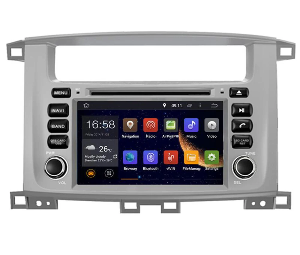 

7" Android Car DVD Player with GPS,Audio Radio Stereo,Car multimedia for TOYOTA LAND CRUISER 100 1998-2007/LC 100/Lexus LX 470