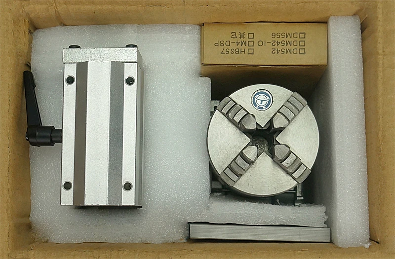 

4th Axis 80mm 4 jaw CNC Router A rotating tailstock chuck for wood metal milling machine CNC3040 6040 6090