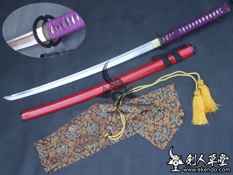  IKENDO.NET Iaido практичная Катана черная бегония E014 98 см 900 г тусклый лезвие|Боевые