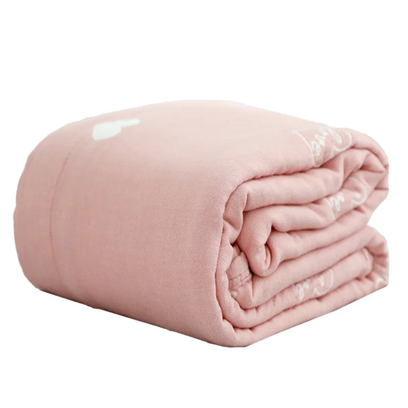 Четырехслойное бамбуковое Хлопковое одеяло для полотенец летнее мягкое и легкое
